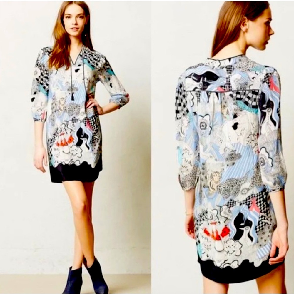 Florence - Balducci Unique Silk Dress from Anthropologie Size XS
